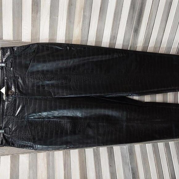 Women's High-Rise Faux Croc Pants | A New Day | 10 - Picture 1 of 11